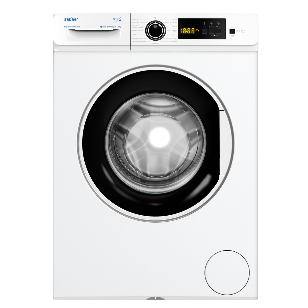Imagen grande de Lavadora carga frontal  SERIE 3-W6105V 6 kg 1000 rpm a blanco