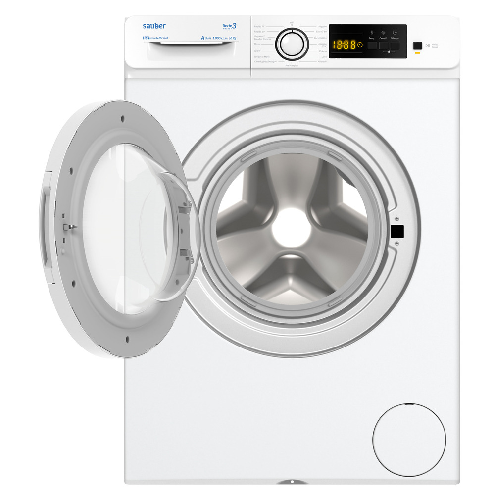 Imagen grande de Lavadora carga frontal  SERIE 3-W6105V 6 kg 1000 rpm a blanco