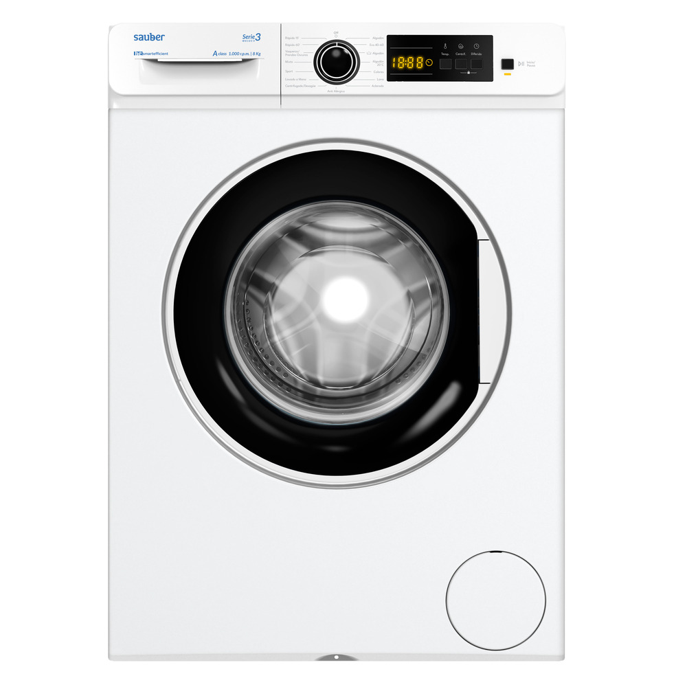 Imagen grande de Lavadora carga frontal  SERIE 3-W8105V 8 kg 1000 rpm a blanco