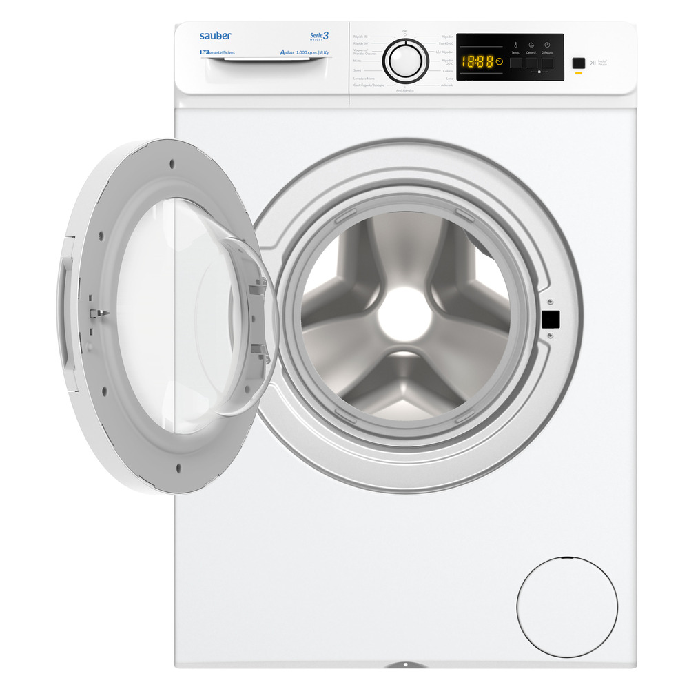 Imagen grande de Lavadora carga frontal  SERIE 3-W8105V 8 kg 1000 rpm a blanco