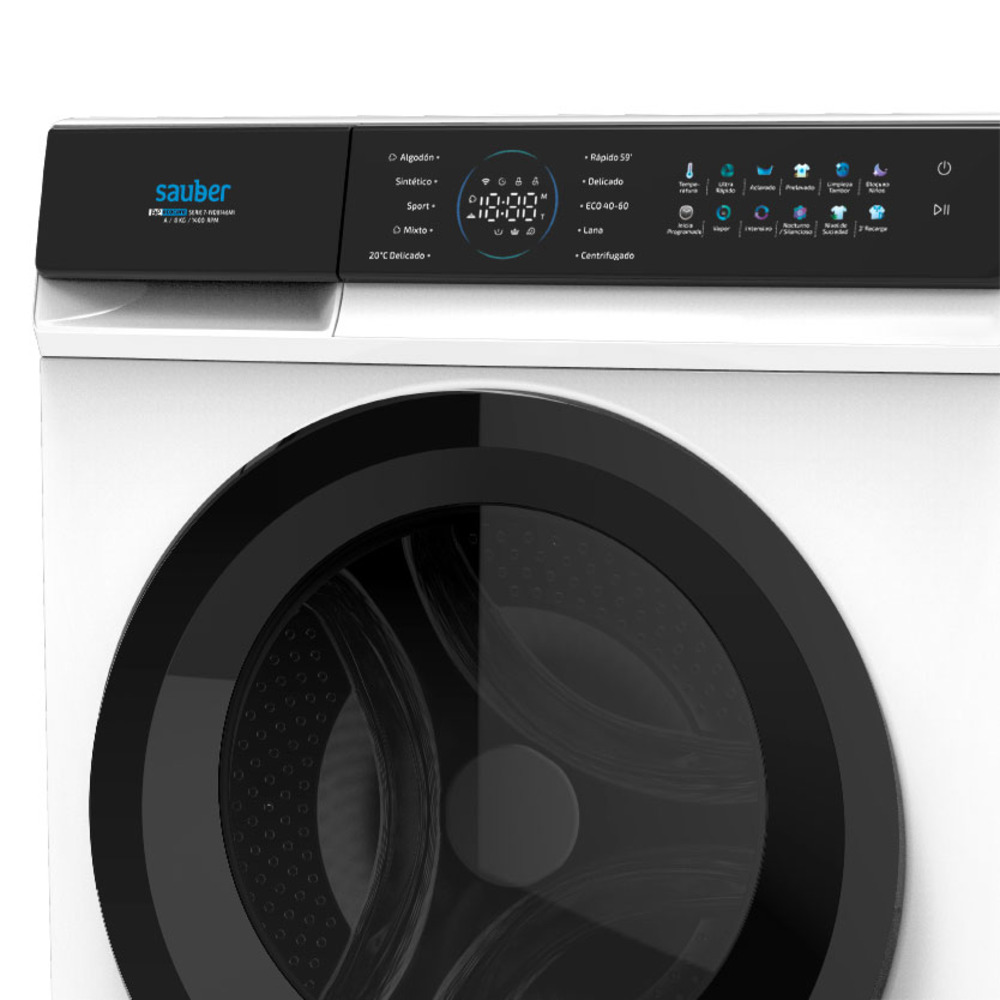 Imagen grande de Lavadora carga frontal  SERIE 7-WD8146MI 8 kg 1400 rpm a blanco